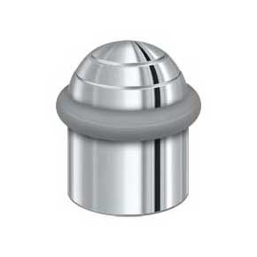 Deltana [UFBD4505U26] Solid Brass Door Universal Floor Bumper - Round Dome Cap - Polished Chrome Finish - 1 5/8" L