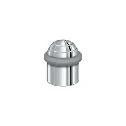 Deltana [UFBD4505U26] Solid Brass Door Universal Floor Bumper - Round Dome Cap - Polished Chrome Finish - 1 5/8&quot; L