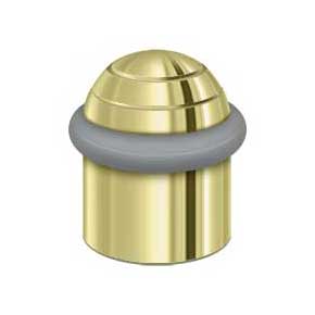 Deltana [UFBD4505U3] Solid Brass Door Universal Floor Bumper - Round Dome Cap - Polished Brass Finish - 1 5/8" L