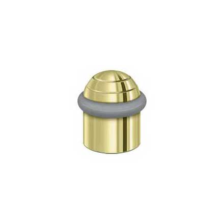 Deltana [UFBD4505U3] Solid Brass Door Universal Floor Bumper - Round Dome Cap - Polished Brass Finish - 1 5/8&quot; L