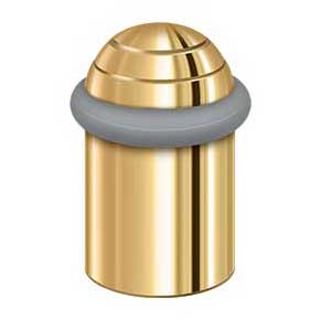 Deltana [UFBD5000CR003] Solid Brass Door Universal Floor Bumper - Round Dome Cap - Polished Brass (PVD) Finish - 2 1/8" L