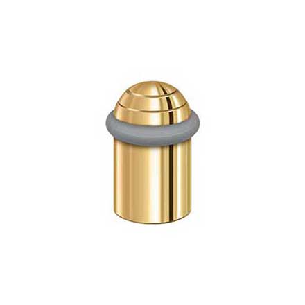 Deltana [UFBD5000CR003] Solid Brass Door Universal Floor Bumper - Round Dome Cap - Polished Brass (PVD) Finish - 2 1/8&quot; L