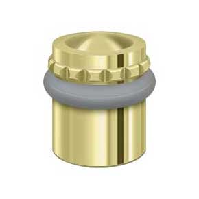 Deltana [UFBP4505U3] Solid Brass Door Universal Floor Bumper - Round Pattern Cap - Polished Brass - Finish - 1 5/8" L