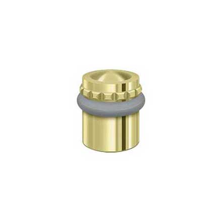 Deltana [UFBP4505U3] Solid Brass Door Universal Floor Bumper - Round Pattern Cap - Polished Brass - Finish - 1 5/8&quot; L