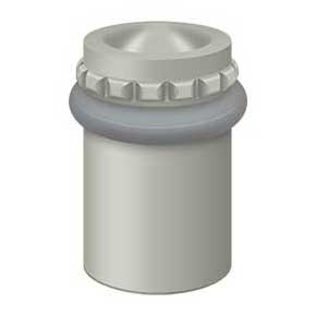 Deltana [UFBP5000U15] Solid Brass Door Universal Floor Bumper - Round Pattern Cap - Brushed Nickel Finish - 2 1/8" L