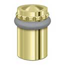 Deltana [UFBP5000U3] Solid Brass Door Universal Floor Bumper - Round Pattern Cap - Polished Brass Finish - 2 1/8&quot; L