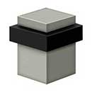 Deltana [UFBS25U15] Solid Brass Door Universal Floor Bumper - Square - Brushed Nickel Finish - 1 5/8&quot; Sq.