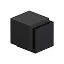 Deltana [FDBB134U19] Stainless Steel Door Universal Floor Bumper - Contemporary Cube - Paint Black Finish - 1 3/4" Sq.