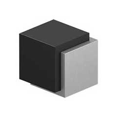 Deltana [FDBB134U32D] Stainless Steel Door Universal Floor Bumper - Contemporary Cube - Brushed Finish - 1 3/4&quot; Sq.