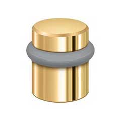 Deltana [UFB4505CR003] Solid Brass Door Universal Floor Bumper - Round - Polished Brass (PVD) Finish - 1 1/2&quot; L