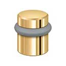 Deltana [UFB4505CR003] Solid Brass Door Universal Floor Bumper - Round - Polished Brass (PVD) Finish - 1 1/2&quot; L