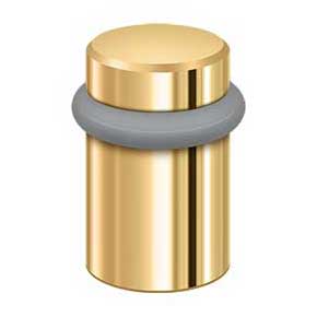 Deltana [UFB5000CR003] Solid Brass Door Universal Floor Bumper - Round - Polished Brass (PVD) Finish - 2" L