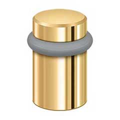 Deltana [UFB5000CR003] Solid Brass Door Universal Floor Bumper - Round - Polished Brass (PVD) Finish - 2&quot; L