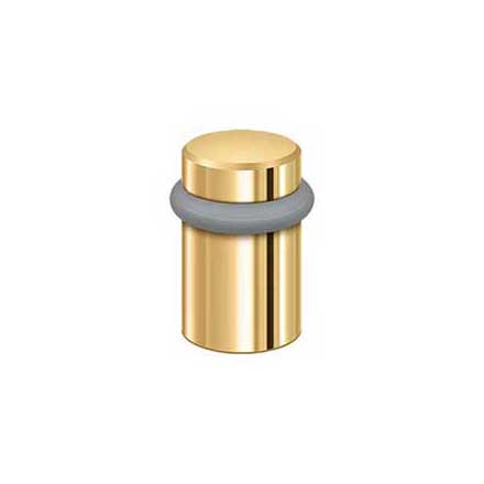 Deltana [UFB5000CR003] Solid Brass Door Universal Floor Bumper - Round - Polished Brass (PVD) Finish - 2&quot; L