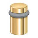 Deltana [UFB5000CR003] Solid Brass Door Universal Floor Bumper - Round - Polished Brass (PVD) Finish - 2&quot; L