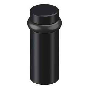 Deltana [UFB6000U19] Solid Brass Door Universal Floor Bumper - Round - Paint Black Finish - 3" L