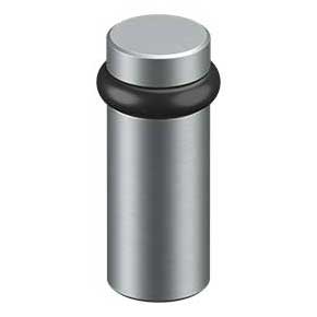 Deltana [UFB6000U26D] Solid Brass Door Universal Floor Bumper - Round - Brushed Chrome Finish - 3" L