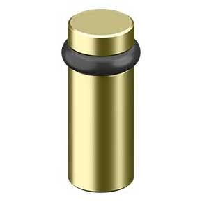 Deltana [UFB6000U3-UNL] Solid Brass Door Universal Floor Bumper - Round - Polished Brass (Unlacquered) Finish - 3" L