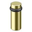 Deltana [UFB6000U3-UNL] Solid Brass Door Universal Floor Bumper - Round - Polished Brass (Unlacquered) Finish - 3" L