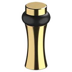 Deltana [UFBD3505CR003] Solid Brass Door Universal Floor Bumper - Round Decorative - Polished Brass (PVD) Finish - 3 1/2&quot; L