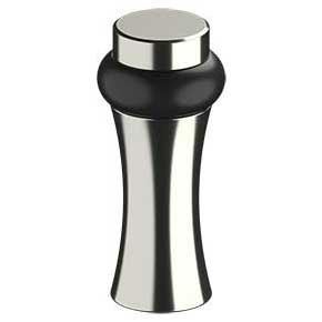 Deltana [UFBD3505U14] Solid Brass Door Universal Floor Bumper - Round Decorative - Polished Nickel Finish - 3 1/2" L