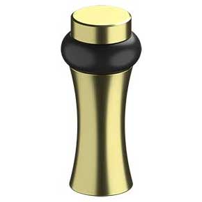 Deltana [UFBD3505U3] Solid Brass Door Universal Floor Bumper - Round Decorative - Polished Brass Finish - 3 1/2" L