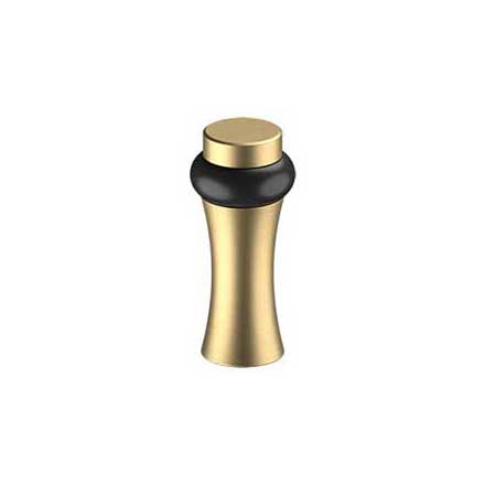 Deltana [UFBD3505U4] Solid Brass Door Universal Floor Bumper - Round Decorative - Brushed Brass Finish - 3 1/2&quot; L