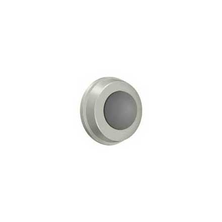 Deltana [WB100U15] Solid Brass Door Flush Mount Wall Bumper - Convex - Brushed Nickel Finish - 1" Dia.