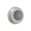 Deltana [WB100U15] Solid Brass Door Flush Mount Wall Bumper - Convex - Brushed Nickel Finish - 1" Dia.