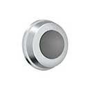 Deltana [WB100U26] Solid Brass Door Flush Mount Wall Bumper - Convex - Polished Chrome Finish - 1" Dia.