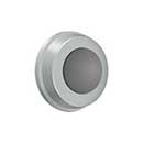 Deltana [WB100U26D] Solid Brass Door Flush Mount Wall Bumper - Convex - Brushed Chrome Finish - 1&quot; Dia.