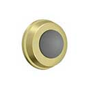 Deltana [WB100U3] Solid Brass Door Flush Mount Wall Bumper - Convex - Polished Brass Finish - 1&quot; Dia.