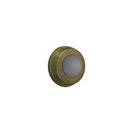 Deltana [WB100U5] Solid Brass Door Flush Mount Wall Bumper - Convex - Antique Brass Finish - 1&quot; Dia.