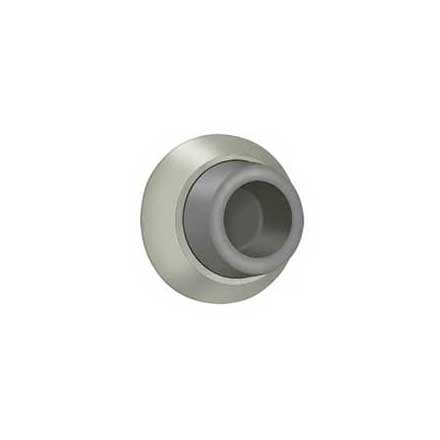 Deltana [WB178U15] Solid Brass Door Flush Mount Wall Bumper - Concave - Brushed Nickel Finish - 1 7/8&quot; Dia.