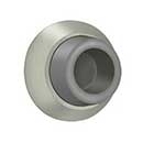 Deltana [WB178U15] Solid Brass Door Flush Mount Wall Bumper - Concave - Brushed Nickel Finish - 1 7/8&quot; Dia.