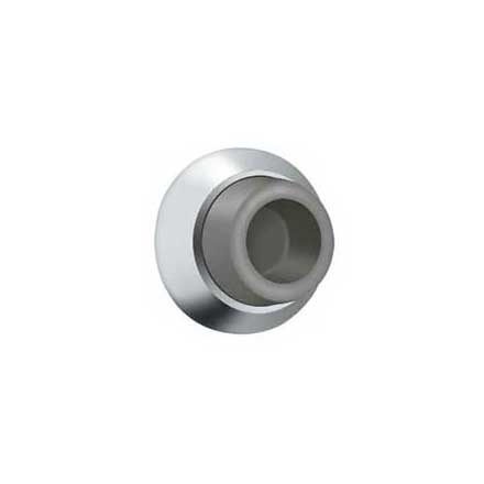 Deltana [WB178U26] Solid Brass Door Flush Mount Wall Bumper - Concave - Polished Chrome Finish - 1 7/8&quot; Dia.