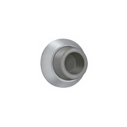 Deltana [WB178U26D] Solid Brass Door Flush Mount Wall Bumper - Concave - Brushed Chrome Finish - 1 7/8&quot; Dia.