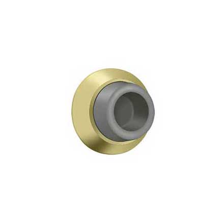 Deltana [WB178U3] Solid Brass Door Flush Mount Wall Bumper - Concave - Polished Brass Finish - 1 7/8&quot; Dia.