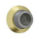 Deltana [WB178U3] Solid Brass Door Flush Mount Wall Bumper - Concave - Polished Brass Finish - 1 7/8" Dia.