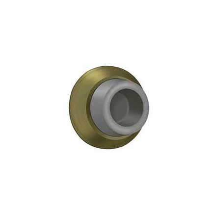 Deltana [WB178U5] Solid Brass Door Flush Mount Wall Bumper - Concave - Antique Brass Finish - 1 7/8&quot; Dia.