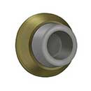 Deltana [WB178U5] Solid Brass Door Flush Mount Wall Bumper - Concave - Antique Brass Finish - 1 7/8" Dia.