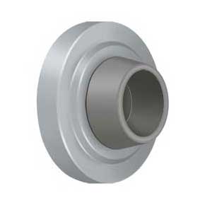 Deltana [WB238U26D] Solid Brass Door Flush Mount Wall Bumper - Concave - Brushed Chrome Finish - 2 3/8" Dia.