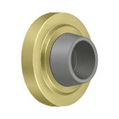 Deltana [WB238U3] Solid Brass Door Flush Mount Wall Bumper - Concave - Polished Brass Finish - 2 3/8&quot; Dia.