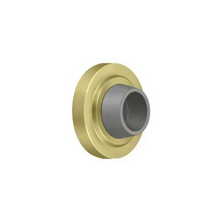 Deltana [WB238U3] Solid Brass Door Flush Mount Wall Bumper - Concave - Polished Brass Finish - 2 3/8&quot; Dia.