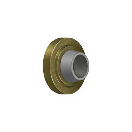 Deltana [WB238U5] Solid Brass Door Flush Mount Wall Bumper - Concave - Antique Brass Finish - 2 3/8&quot; Dia.