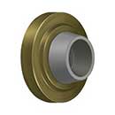 Deltana [WB238U5] Solid Brass Door Flush Mount Wall Bumper - Concave - Antique Brass Finish - 2 3/8&quot; Dia.