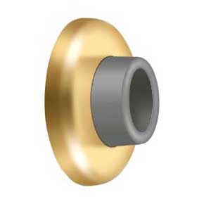 Deltana [WB250CR003] Steel Door Flush Mount Wall Bumper - Concave - Polished Brass (PVD) Finish - 2 1/2" Dia.