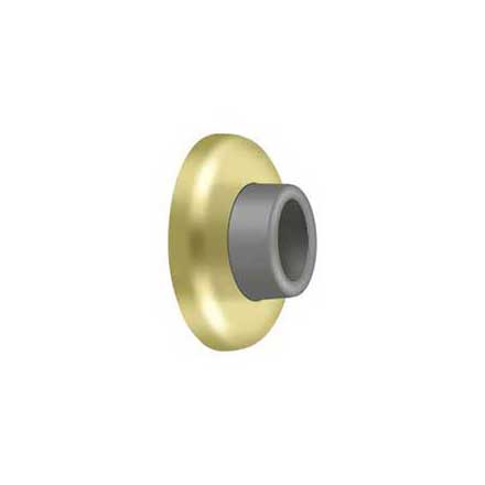 Deltana [WB250U3] Steel Door Flush Mount Wall Bumper - Concave - Polished Brass Finish - 2 1/2" Dia.