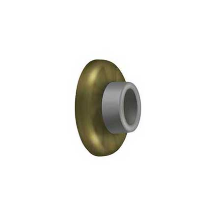 Deltana [WB250U5] Steel Door Flush Mount Wall Bumper - Concave - Antique Brass Finish - 2 1/2&quot; Dia.