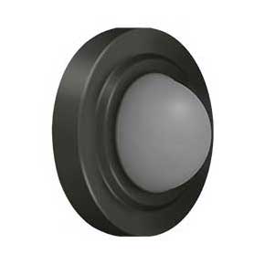 Deltana [WBC238U10B] Solid Brass Door Flush Mount Wall Bumper - Convex - Oil Rubbed Bronze Finish - 2 3/8" Dia.